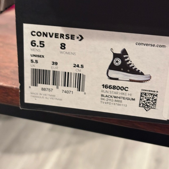 Converse Run Star Hike Lugged Hi in black and white - Picture 5 of 5